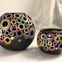 Радужные пузыри. 2016. Керамика, глазури